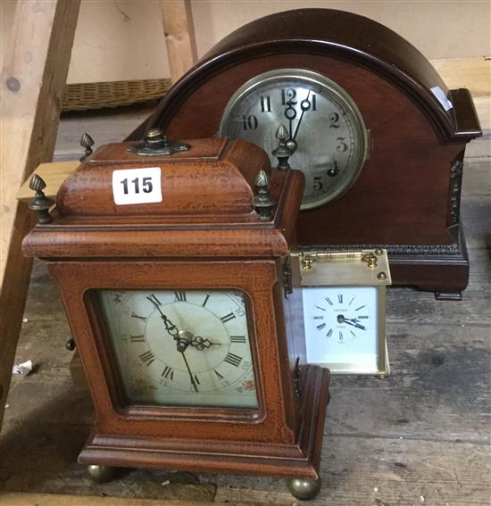 1920s mantle clock & 3 others